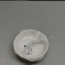 HAPPY KIT 2pcs Little Cat Bowls,5Inch Cat Food Bowl for Indoor Cats,Cute Kittens Plate/Dish/Dishes Set with Non-Slip Relief of Whisker Fatigue for Kitten - Microwave and Dishwasher Safe