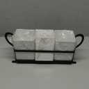 Utensil Holder Silverware Caddy for Party Countertop, 3pcs Bins Set Silverware Caddy Organizer Holders for Spoon and Fork, White and Black