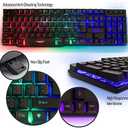 Gaming Keyboard and Mouse and Mouse pad and Gaming Headset, Wired LED RGB Backlight Bundle for PC Gamers and Xbox and PS4 Users - 4 in 1 Edition Hornet RX-250 (Black)