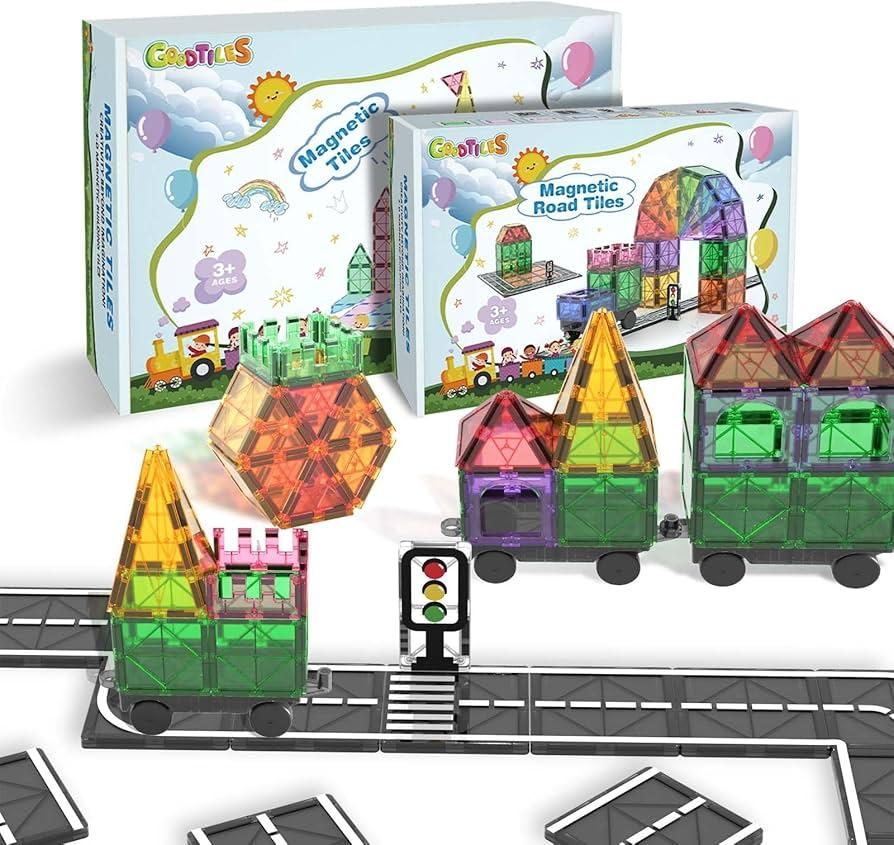 MAGNA-TILES Castle 25-Piece Magnetic Construction Set, The Original Magnetic Building Brand