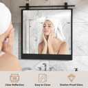 Black Farmhouse Bathroom Mirror - 24" x 24" Wall Mounted Mirrors Rectangle Metal Framed, Barn Door Farmhouse Vanity Mirror for Bathroom Bedroom Entryway Home Decor