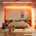 Kucreiheat Space Heater, Whole-Room Convection Panel Heater, 1500W Electric Heater with Tip-over & Overheat Protection, Remote Control, Timer Quite Space Heaters for Indoor Use, Black