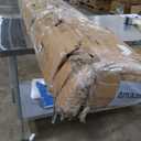 Twin Size Loft Bed with L-Shaped Desk, LED Lights,Charging Station, Industrial Heavy Duty Metal Loft Bed Frame with 3 Storage Shelves and 3 Fabric Drawers, Safety Guard & Ladder, Vintage Brown