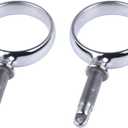 Marinebaby 316 Stainless Steel Boat Oarlock, Rowlock Oar Socket for Small Boat Dinghy Canoe,Dinghy, Lifeboat2PCS (2" Round Oarlock Support)
