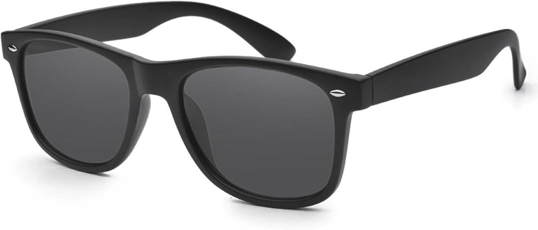 Jcerki Polarizing Nearsighted Sunglasses Tinted Gray Men Women Myopia Distance Glasses **These Are Not Reading Glasses** (Black, -2.75)