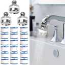 Dexspoeny 21Pcs Sink Water Filter with Filter Elements Set,Sink Faucet Filter 360°Rotating, Bathroom Sink Filter Removes Fluoride Hard Water, Faucet Filter Faucet Extender for Home Kitchen Sink