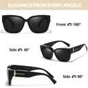 FIMILU Polarized Sunglasses Fit Over Glasses for Women, Oversized Square Sunglasses for Driving & Outdoor UV400 Protection