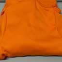 Memoriesea Women's Basic Bodycon Ruffle Flared Short Sleeve Pencil Midi Dress (Medium, Orange)