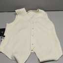 Rapbin Women's Sweater Vest Button Down Sleeveless V Neck Tank Tops 2024 Fashion Trendy (Medium, Apricot)