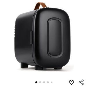 Mini Fridge for Bedroom, 4 Liter/6 Cans Skincare Small Refrigerator, AC/DC Portable Mini Cooler & Warmer, Small Fridge for Camping, Dorm, Office, Car (Black)