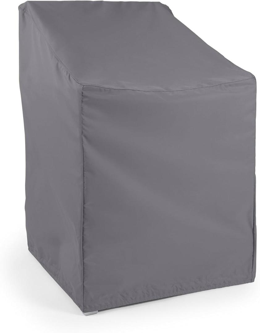 Covermates Outdoor Chair Cover - Water Resistant Polyester, Drawcord Hem, Mesh Vents, Seating and Chair Covers, 22W x 22D x 36H, Charcoal
