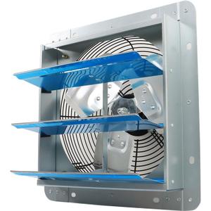 16 inch Shutter Exhaust Fan, Exhaust Fan Wall Mounted, Automatic Aluminum Shutter Suitable for Garages Basement Attic