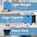 FELICON SELORSS Foldable Utility Cart Folding Portable Rolling Crate Handcart with Durable Heavy Duty Telescoping Handle Collapsible 4 Rotate Wheels for Travel Shop Move Luggage Laundry (Light Blue)