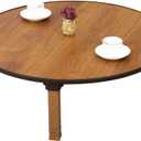 Round Folding Tea Coffee Table, Japanese-Style Low Table, Dining Table, Study Table, Small Desk, for Tatami Sitting On The Floor Bedroom Bay Window Tea Room (Size : 60x30cm)
