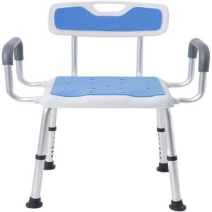 King Mills Plus Size Extra Wide Shower Chair for Elderly and Disabled with Anti-Slip Pads, Silla para Bao Adulto Mayor, Ideal for Seniors, Big & Tall Person. 150kg Weight Capacity.