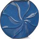 Blue Ceramic Vase for Home Decor  13" x 11.8" Modern Decorative Vase for Pampas Grass, Artificial Flowers & Dried Bouquets  Elegant Textured Flower Vase for Living Room, Bedroom & Office (Medium)