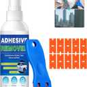Adhesive Remover, Powerful Sticker Remover Spray with Scraper, Glue Remover for Windows, Glass, Plastic, Carpet, Rapidly Removes Sticker, Glue, Tape, Labels Remover and Car Sticker Remover
