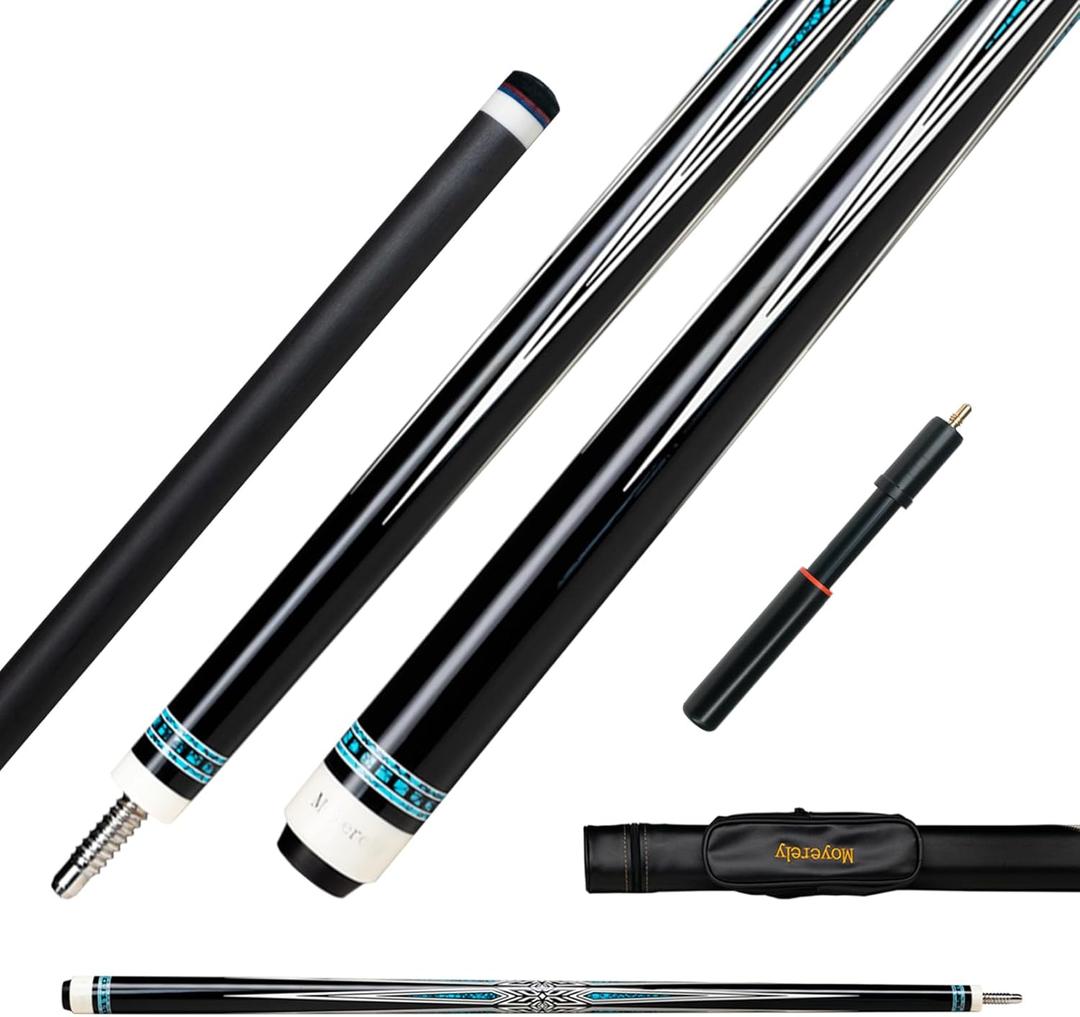 Carbon Fiber Pool Cue,11.8mm/12.5mm Low Deflection Cue Stick,Professional Pool Stick with Case (MK1+Extension)