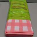 Niuara Pink and White Plastic Table Cloth Rectangle Table 15 Pack, 54''108'' Tablecloth for 6ft Tables, Table Cloth for Disposable Use, Table Cover for Holiday Party, Gathering