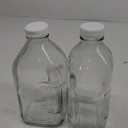 Glass Milk Jugs Bottles - Half Gallon / 2Qt Container Pitcher with Airtight Screw Lids and Handle for Milk, Breastmilk, Juice, Iced Tea, Cold Water, 64 OZ Set of 2