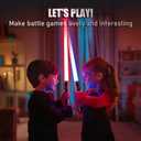 Light Up Swords Saber for Kids,2 pack 7 colors Expandable Light Swords Toys with FX Sound(Motion Sensitive) and Realistic Handle,Halloween Dress Up Parties, Xmas Present, Galaxy Fighters and Warriors
