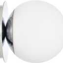 Chrome Wall Sconces, 1 Light Modern Globe Sconce, Wall Light for Bedroom Bathroom Living Room & Hallway Vanity Lighting, Ceiling Light Fixture (1-Light, Chrome)