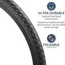 YUNSCM 2-PCS 700C Bike Tires 700x40C/40-622 Compatible with 700x38C 700x39C 700x40C 700x41C 700x42C Bike Bicycle Tires