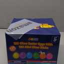 JOYIN 120 Pcs Easter Eggs with 120 Mini Glow Sticks for Kids Glow-in-The-Dark Basket Stuffers Fillers Gift, Easter Egg Hunt Game Party Favors Decorations Supplies, Classroom Prizes