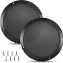 8'' Speaker Grill Cover 2 Packs 8 Inches Steel Mesh Speaker Subwoofer Grille Grill with 8 Screws- Black