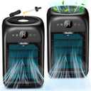 2-Pack Air Purifiers for Home Large Room Up to 908 Sq Ft Each One, HEPA Air Purifiers for Bedroom with Aromatherapy, HEPA Filter for Smoke, Pet Dander, 99.9% of 0.1 Microns Particles Black