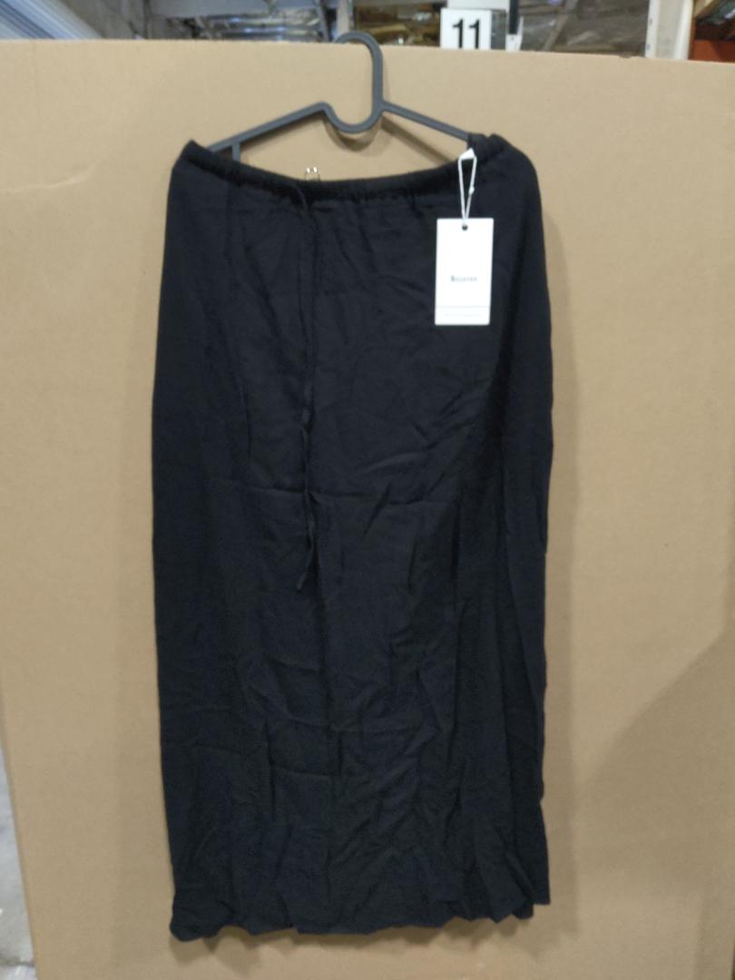  Women Elastic High Waist Flowy Long Skirt Boho Pleated A-Line Swing Tiered Maxi Skirt Sweetwear XL