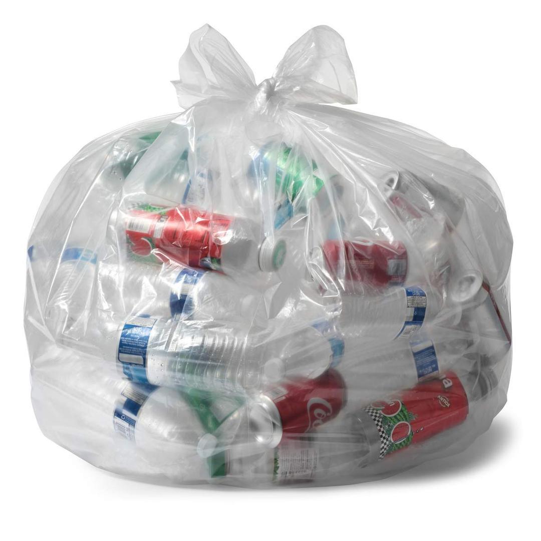 Aluf Plastics 36012CL 20-30 Gallon 1.2 MIL Thick Clear Heavy Duty Trash Bags - 30" x 36" - Pack of 100 - For Recycling, Kitchen, Contractor, & Outdoor