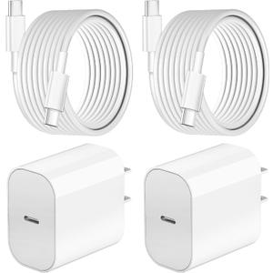 Charger for iPhone 16 15 Fast Charger, 20W USB C Fast Charging Block with 10FT Long USB C Charging Cable Cord for iPhone 16/16 Pro/16 Pro Max/15 Pro/15 Plus,iPad 12.9/11/10.9/iPad Air 5 4/iPad mini 6