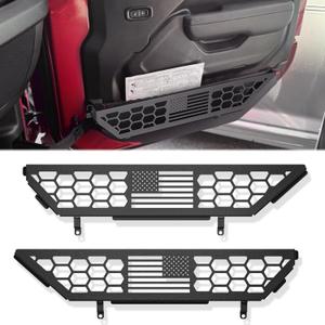 Front Door Pocket Storage Box for Jeep Wrangler JL JLU 4XE 2018-2025& Gladiator JT 2020 2021 2022 2023 2024 2025 AccessoriesMetal