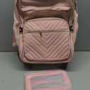 star cloud Rolling Backpack for Women, 21"x14"x9",45L Travel Backpack with Wheels and USB & Type-C Charging Ports, Fits 17.3", Water-Resistant Carry-On Luggage for Work & Travel (Pink)