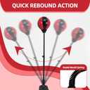 Elevon Punching Bag with Stand, Ajustable Height Punch Bag Stand with Gloves, Easy to Assemble Sports Training, 4ft x 12" Multiple