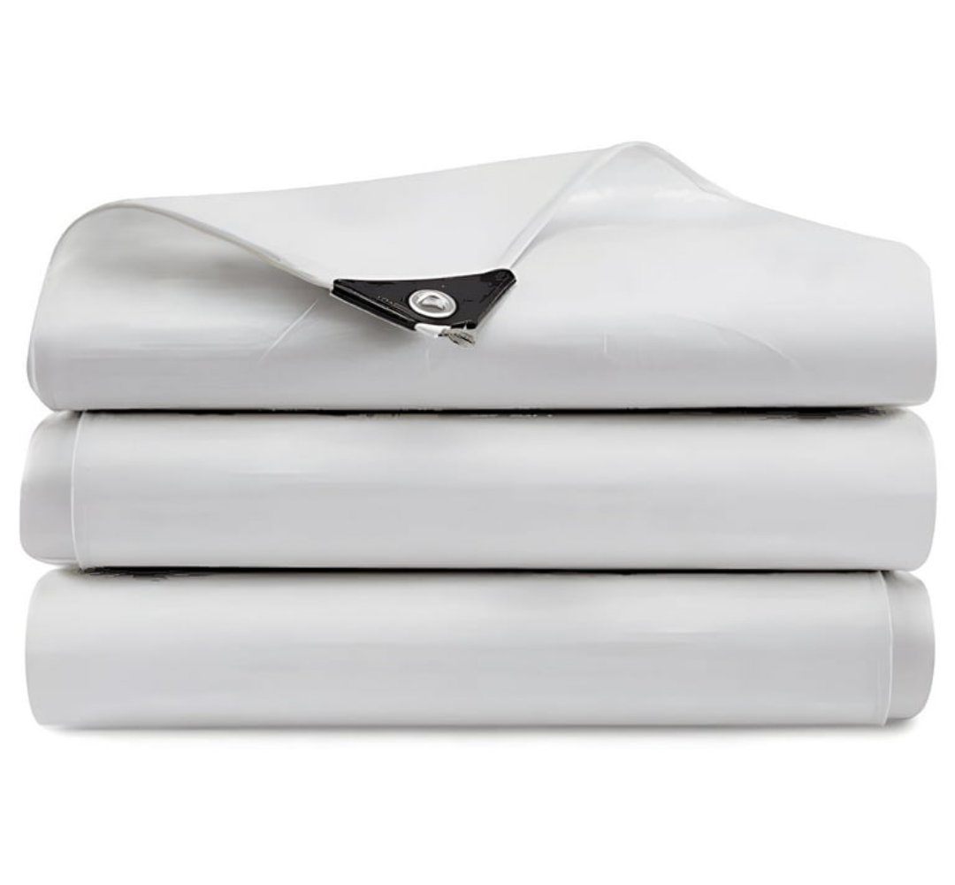 20*30ft Heavy Duty 20 Mil Tarp Cover White Poly Tarpaulin Tarpaulin with Grommets and Reinforced Edges Waterproof, UV Resistant, Rip and Tear Proof Tarp Cover