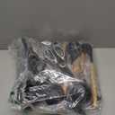 Kitchen Utensils Set- 34PCS Silicone Cooking Utensil with Holder, Umite Chef Heat Resistant Kitchen Spatula Set for Nonstick Cookware, Black Wooden Handles Kitchen Gadgets Tools Set