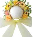 Newborn Photography Props Boys Girls Floral Sitter Hat Baby Photo Props Flowers Bonnet (Cream)