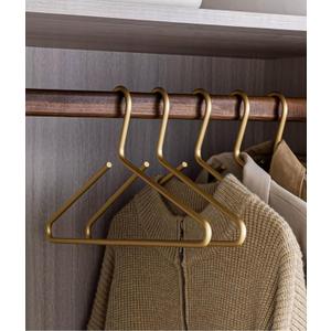 Premium Matte Gold Aluminum Coat Hangers 10 Piece Set, 16.5 Extra Smooth & Durable Metal Shirt Dress Hanger,Aluminum Alloy Hanger,Clothing Support,Clothing Hang
