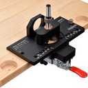 Metal Concealed Hinge Jig with Quick Clamp and Dust Vacuum Adapter Concealed Door Hinge Jig 35mm Cabinet Hinge Jig Hinge Hole Drilling Jig for Woodworking Door Cabinet Hinges Mounting Tool