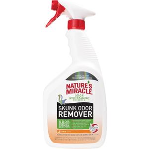 2 x Natures Miracle Skunk Odor Remover, 32 Fluid Ounces, Removes Skunk Odors On Fabrics, Clothing, Carpets And Other Surfaces