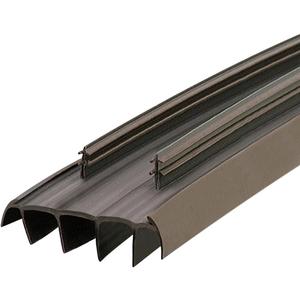 Randall 36 Kerf-Style Door Bottom with Vinyl Fins Brown Door Weatherstrip & Draft Stopper, Slide-in Threshold Seal for Exterior/Interior Doors