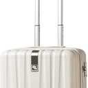 Hanke 16 Inch Underseat Carry on Luggage with Wheels Small Hard Shell Suitcases for Weekender,Travel Approved Lightweight Travel Luggage Suitcase for Womem Men,Christmas Gifts for Birthday-Ivory White