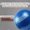 Large Sensory Massage Ball for Kids,2-Pack 33.5" 85CM Bouncy Exercise Balls, Big Inflatable Toys with Tactile Spikes, Outdoor Giant Yoga Balls, Large Beach Ball (2 Black)