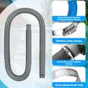 Weysat 4 Sets Pool Hose Replacement Above Ground Pools, 1.25 x 59", Griege