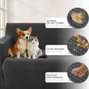 Arfntevss Stretch Sectional Couch Covers L Shaped Corner Sectional Sofa Cover Washable Jacquard Soft Fleece U Shape Sofa Slipcovers Anti Slip Furniture Protector for Dogs Pets (X-Large, Dark Gray)