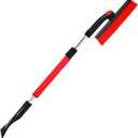 Mini Telescoping Snow Brush with Scraper and Foam Grip Handle (Colors May Vary)