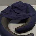 Travel Pillow - Hooded Neck Pillow Airplane Memory Foam Filling for Plane, Office, Cars Sleeping, Road Trip, Long Flights, Airplane Travel Essentials, Includes Eye Mask & Earplugs (Navy)