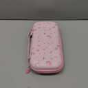 FIWWAT Protective Case for Nintendo Switch 2, Protable Carrying Case for Console and Accessories, 12 Game Card Slots, Large Capacity Cute Travel Bag and Shoulder Strap for Girls, Pink Strawberry (Soft Blossom Pink)